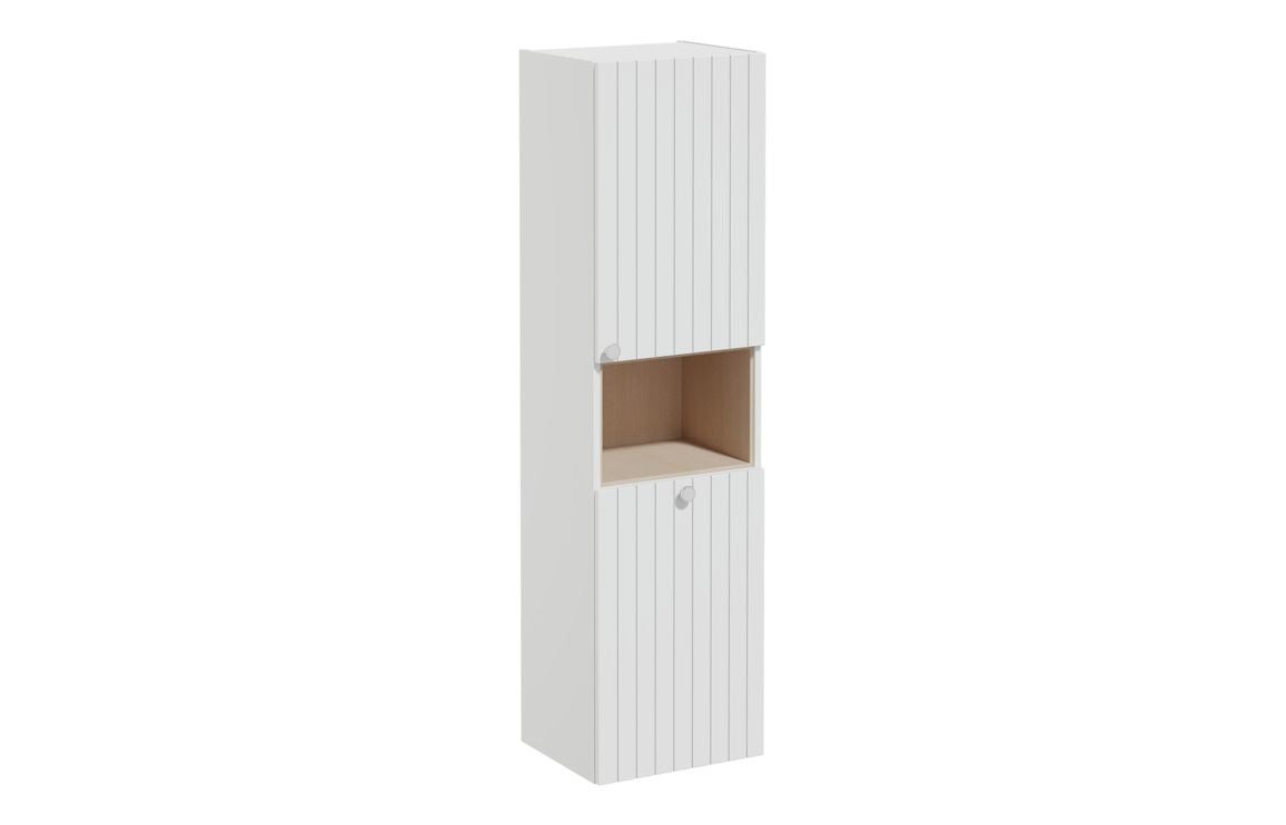 VitrA Root Groove 40cm 2 Door Semi-Tall Unit w/Laundry Basket - Matt White, Matt Fjord Green, Matt Grey, Matt Dark Blue, Matt Graphite, Matt Light Grey,  Matt Retro Green