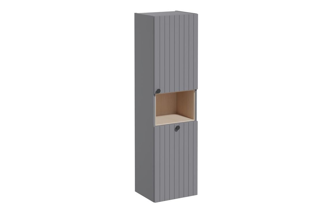 VitrA Root Groove 40cm 2 Door Semi-Tall Unit w/Laundry Basket - Matt White, Matt Fjord Green, Matt Grey, Matt Dark Blue, Matt Graphite, Matt Light Grey,  Matt Retro Green