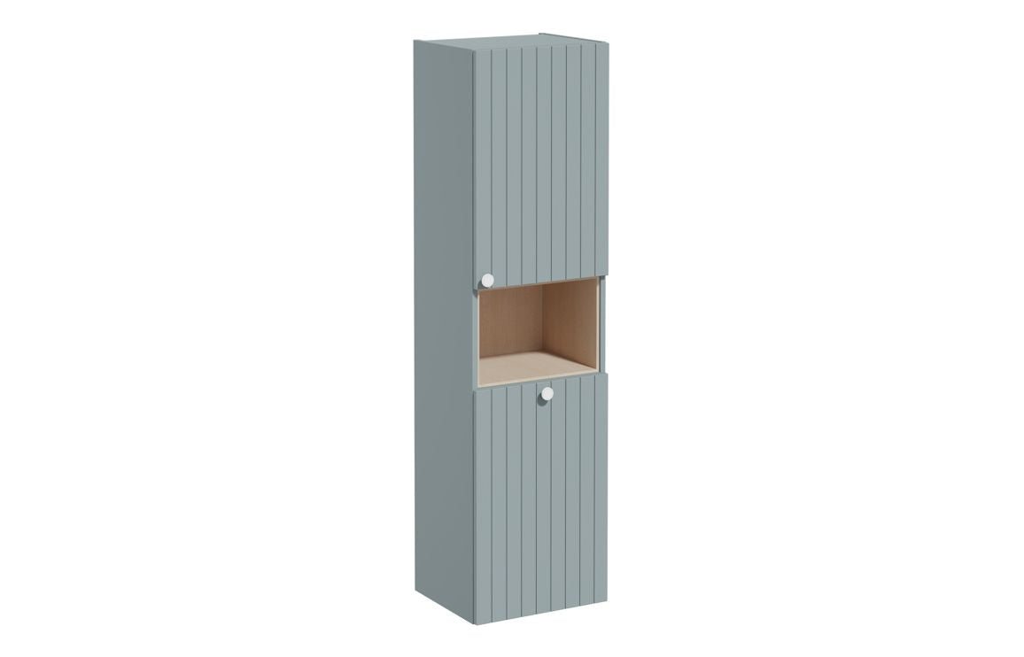 VitrA Root Groove 40cm 2 Door Semi-Tall Unit w/Laundry Basket - Matt White, Matt Fjord Green, Matt Grey, Matt Dark Blue, Matt Graphite, Matt Light Grey,  Matt Retro Green