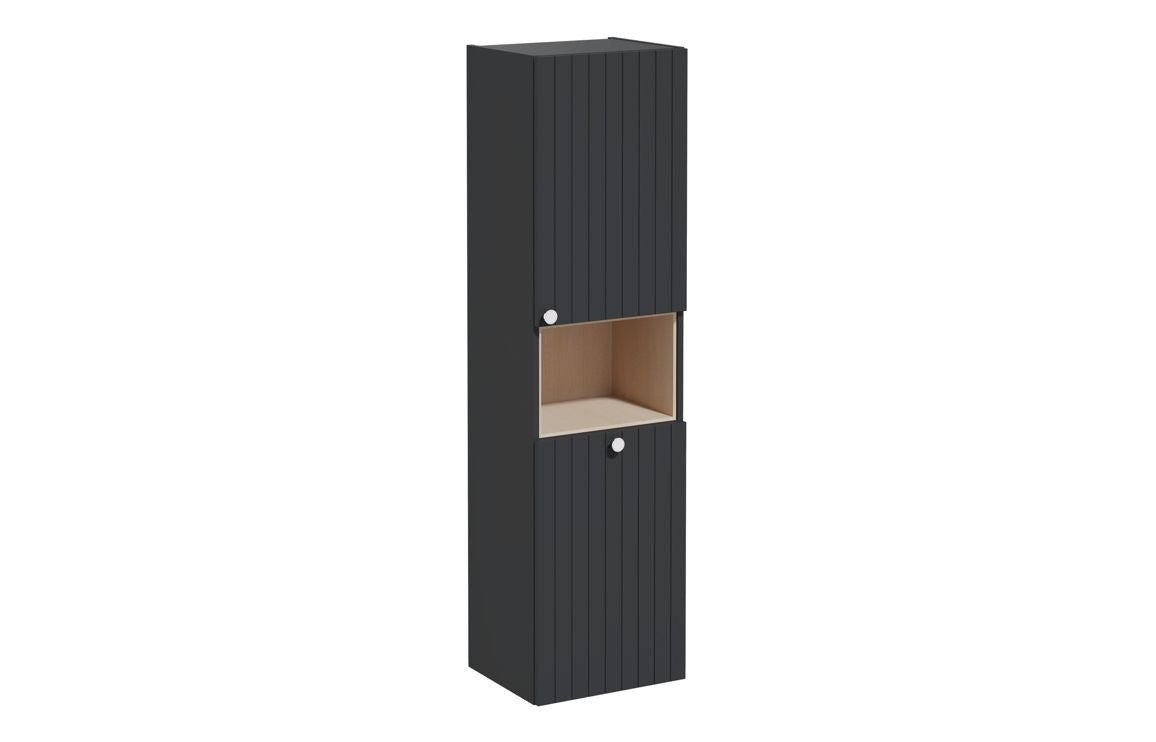 VitrA Root Groove 40cm 2 Door Semi-Tall Unit w/Laundry Basket - Matt White, Matt Fjord Green, Matt Grey, Matt Dark Blue, Matt Graphite, Matt Light Grey,  Matt Retro Green