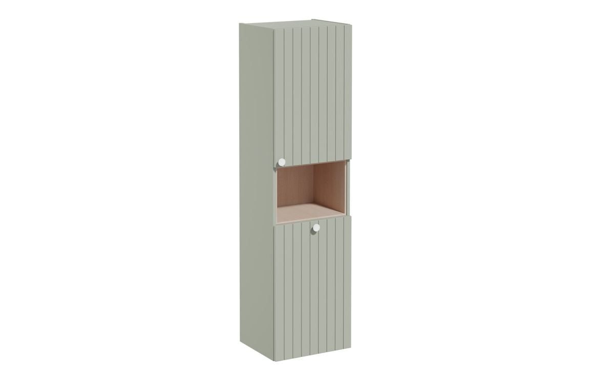 VitrA Root Groove 40cm 2 Door Semi-Tall Unit w/Laundry Basket - Matt White, Matt Fjord Green, Matt Grey, Matt Dark Blue, Matt Graphite, Matt Light Grey,  Matt Retro Green
