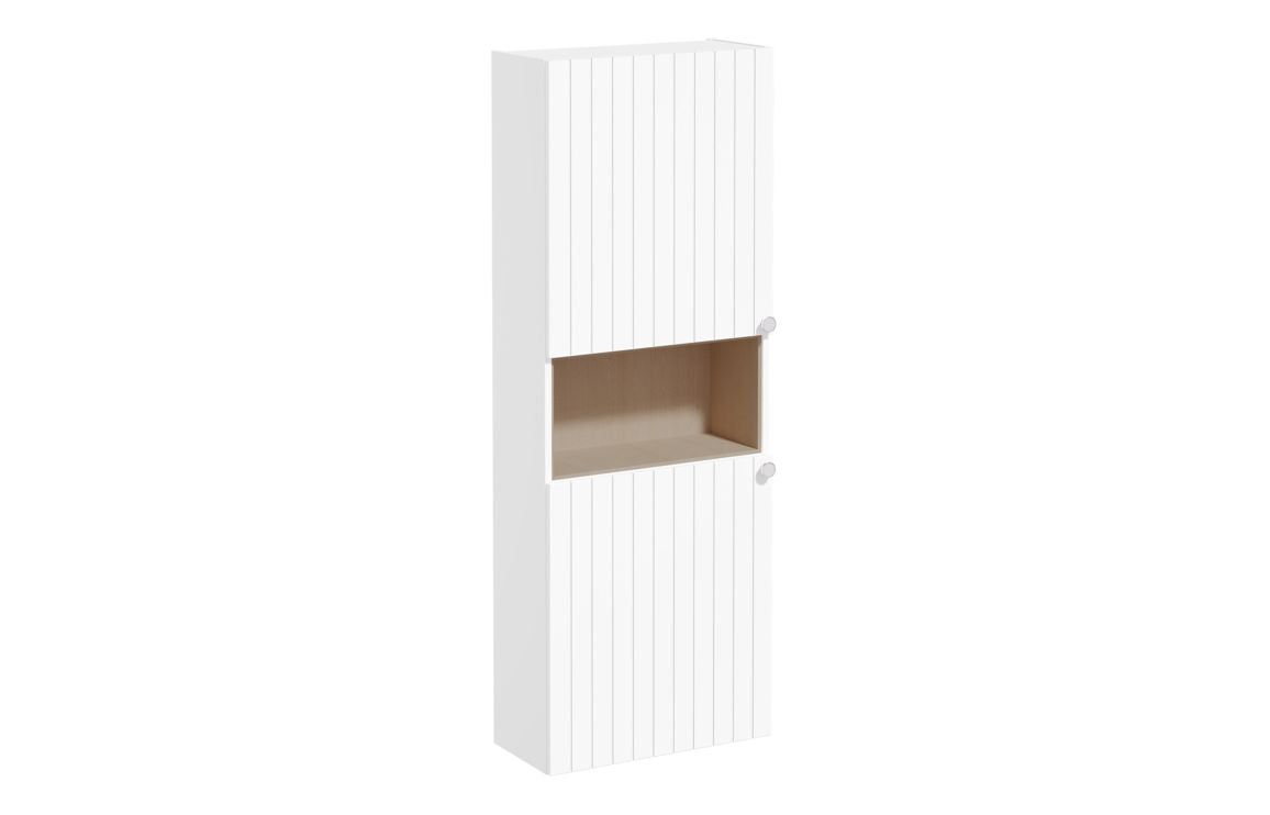 VitrA Root Groove 55cm 2 Door Semi-Tall Unit (LH Hinge) - Matt White, Matt Fjord Green, Matt Grey, Matt Dark Blue, Matt Graphite, Matt Light Grey,  Matt Retro Green
