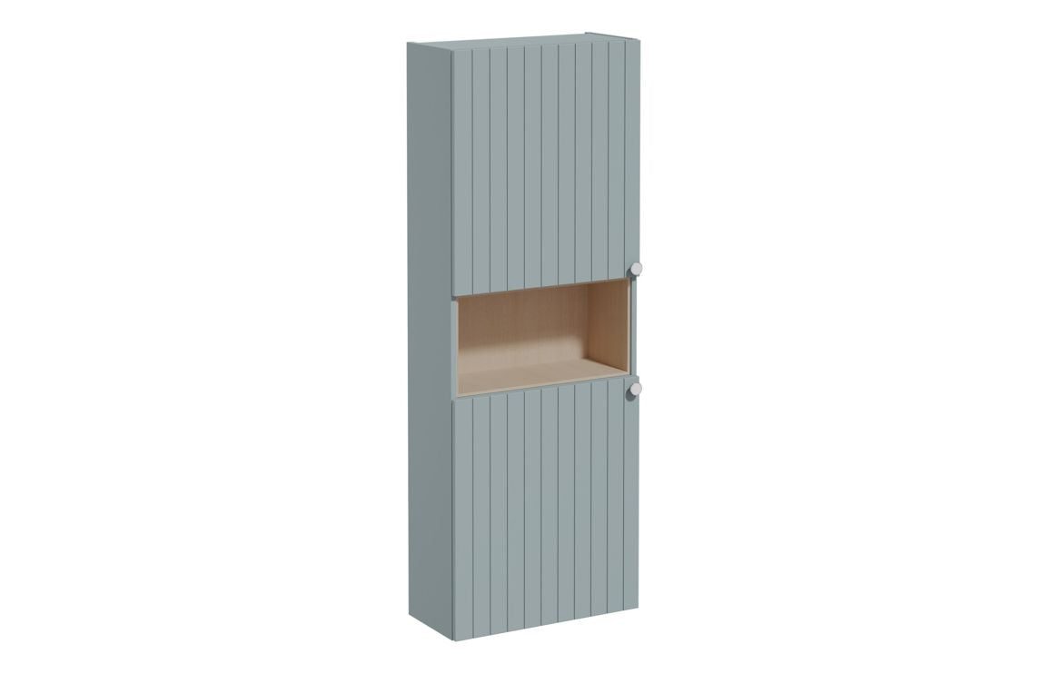 VitrA Root Groove 55cm 2 Door Semi-Tall Unit (LH Hinge) - Matt White, Matt Fjord Green, Matt Grey, Matt Dark Blue, Matt Graphite, Matt Light Grey,  Matt Retro Green