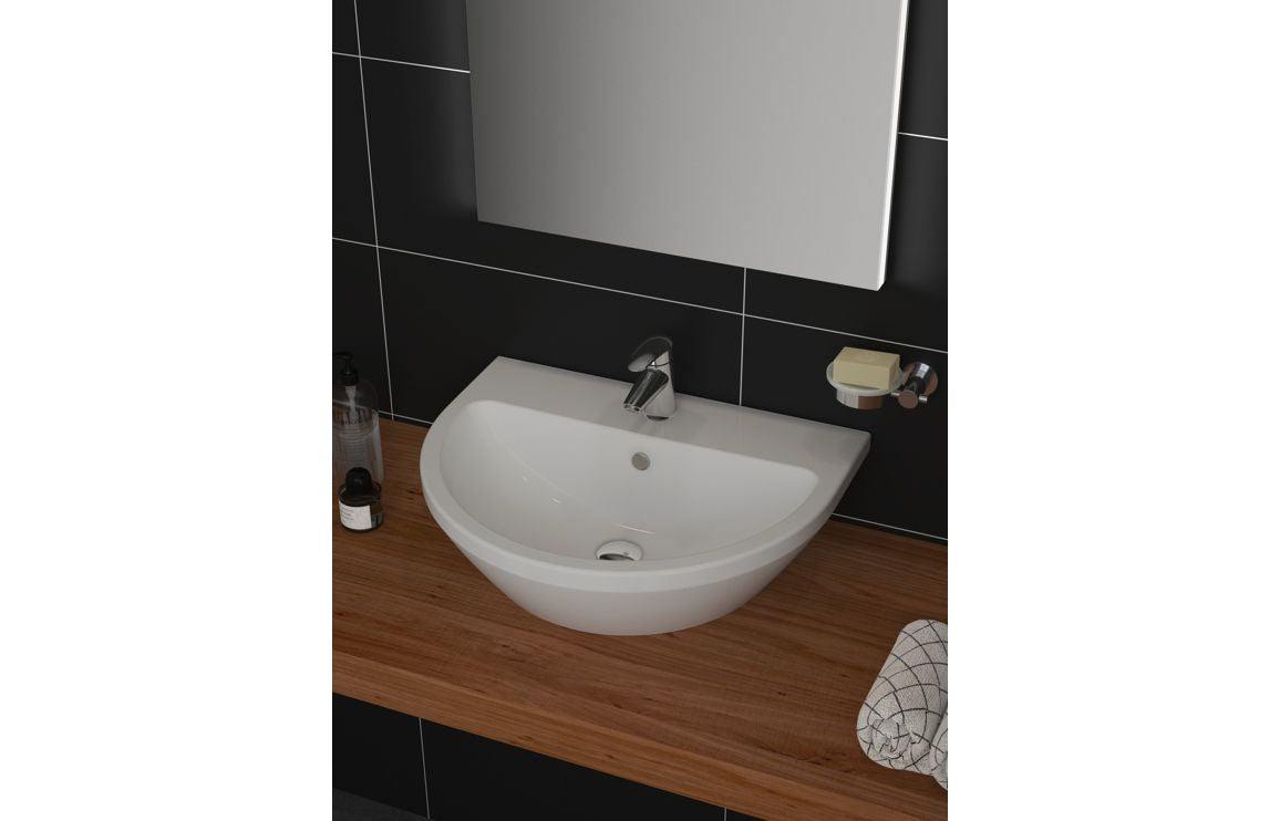 VitrA Integra 595x465mm 1TH Basin w/Overflow - White