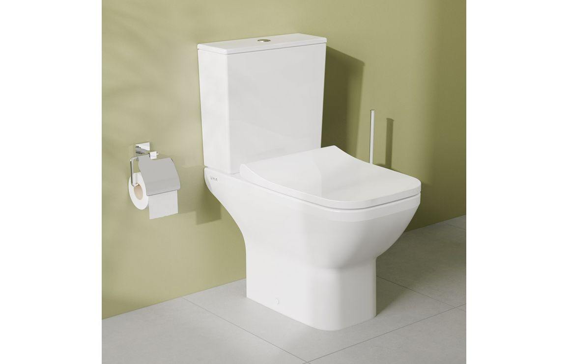 VitrA Integra Square Rimless Open Back Close Coupled Pan Only - White