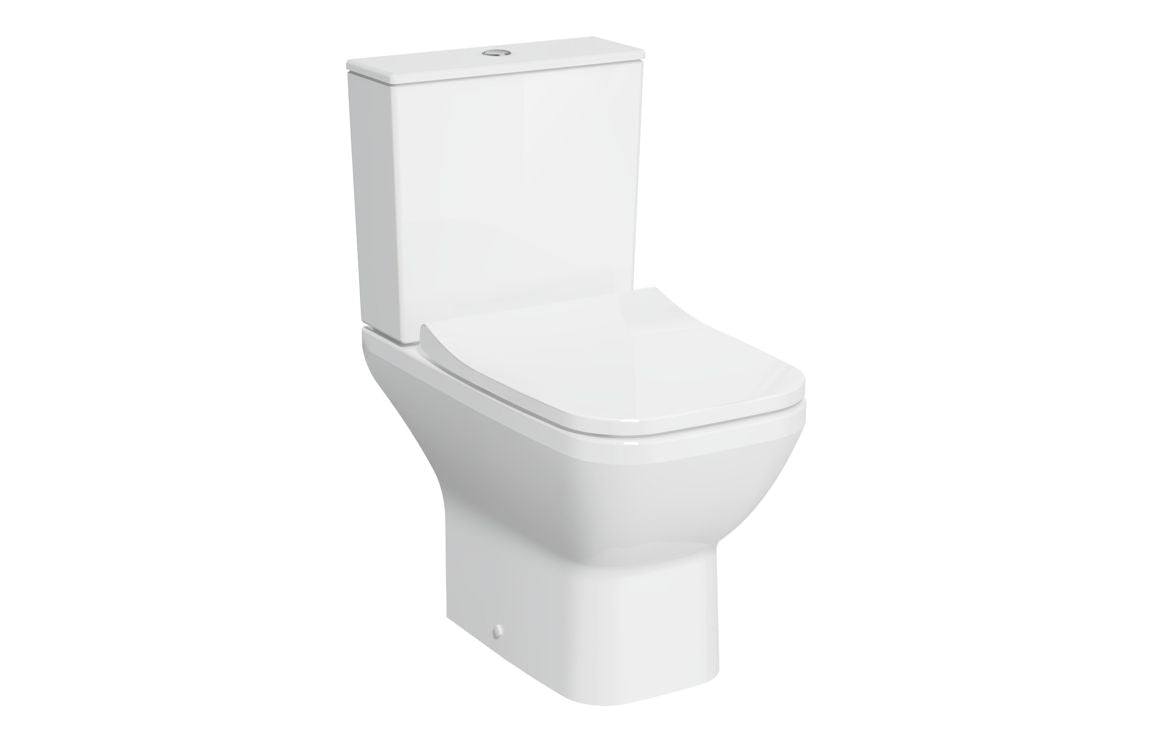 VitrA Integra Square Rimless Open Back Close Coupled Pan Only - White