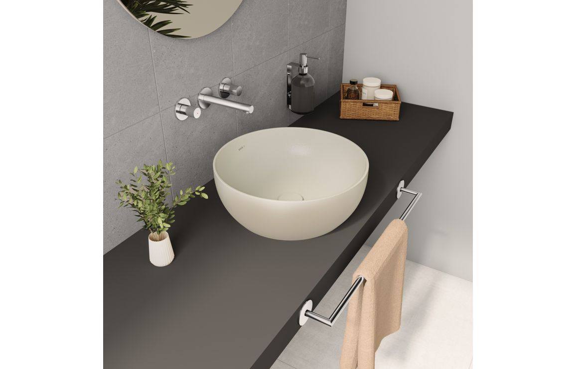 VitrA Outline 405x405mm Recycled 0TH Basin Only - Matt Taupe