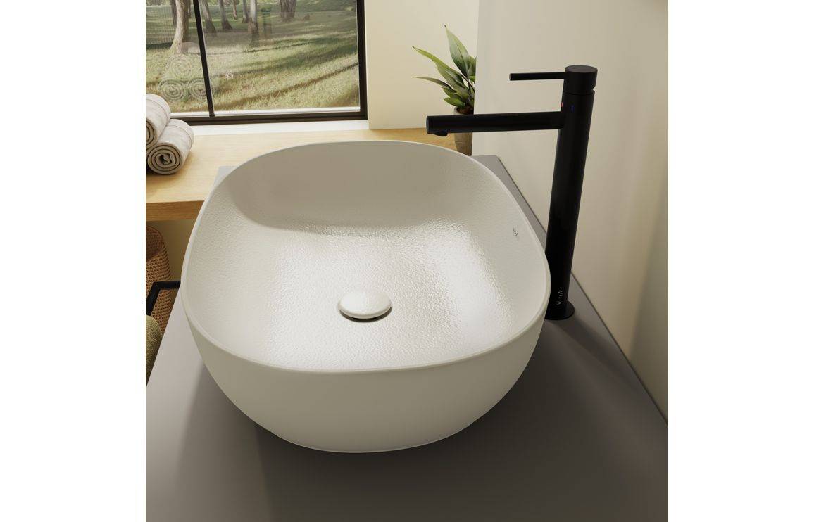 VitrA Outline 595x410mm Recycled 0TH Basin Only - Matt Taupe