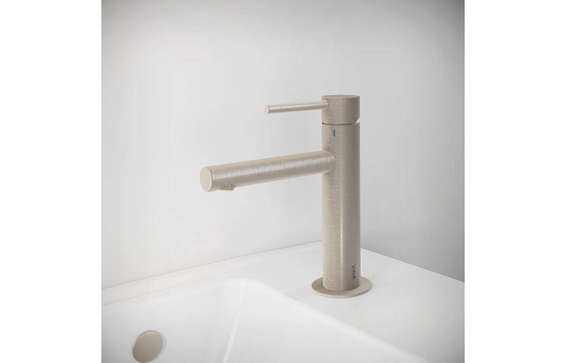 VitrA Origin Basin Mixer: Brushed Nickel, Chrome, Matt Black, Soft Copper