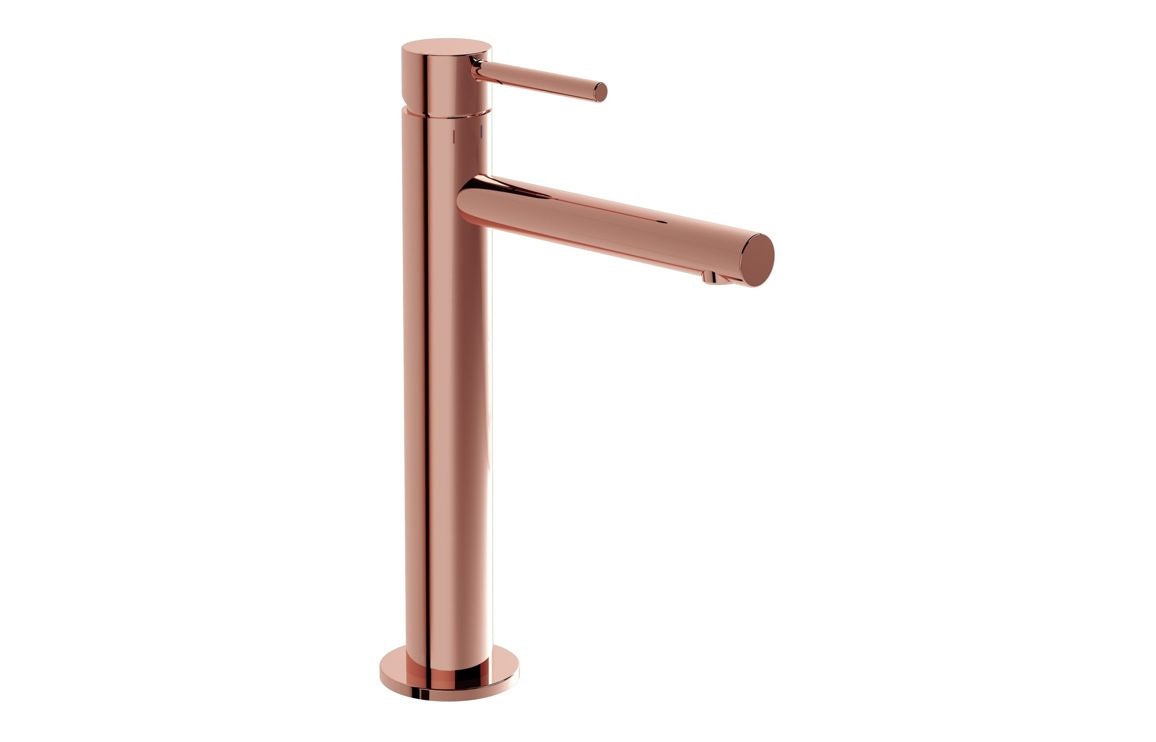 VitrA Origin Tall Basin Mixer: Brushed Nickel, Chrome, Matt Black, Soft Copper