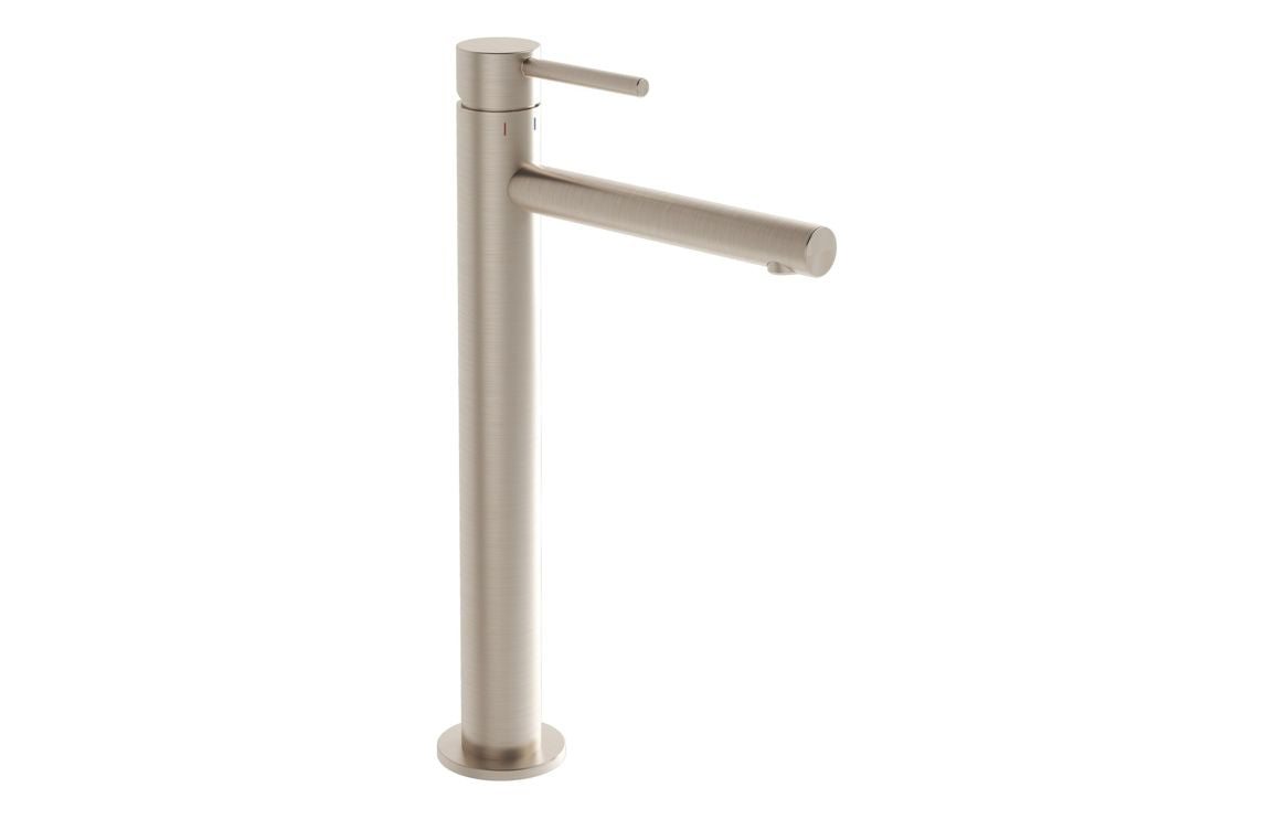 VitrA Origin Extra Tall Basin Mixer: Brushed Nickel, Chrome, Matt Black, Soft Copper
