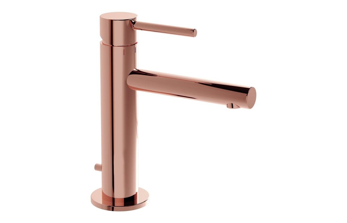 VitrA Origin Basin Mixer w/Waste Lever: Brushed Nickel, Chrome, Matt Black, Soft Copper