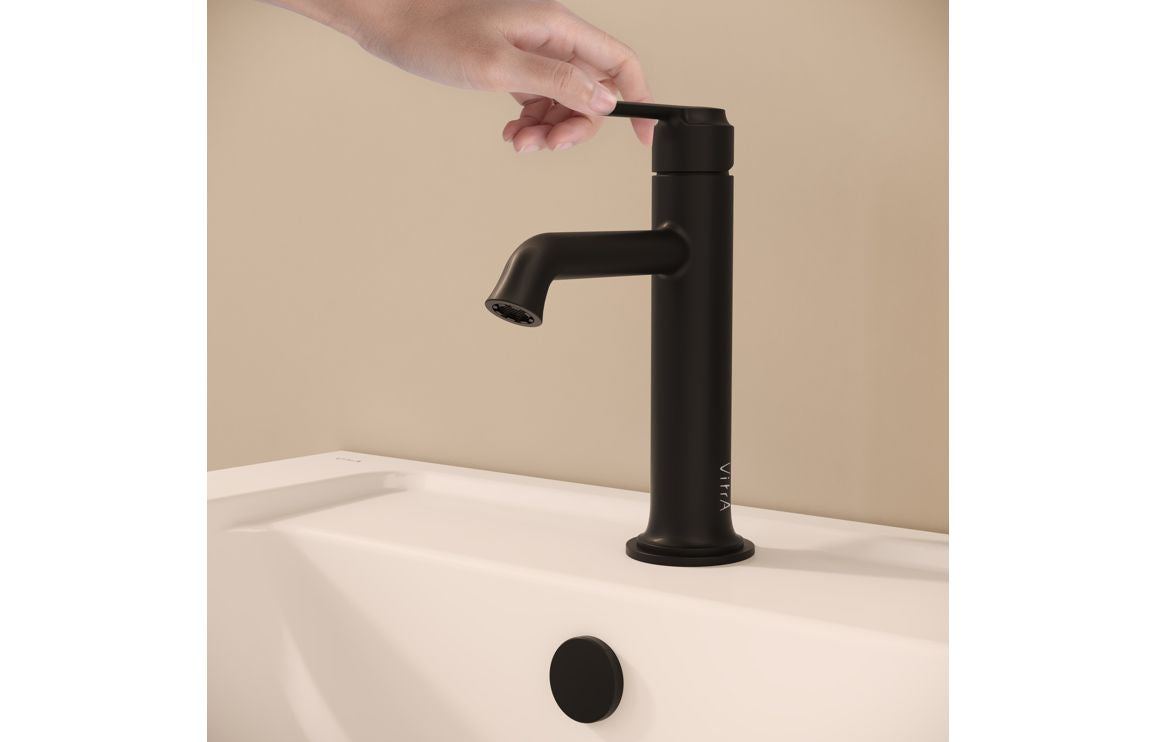 VitrA Origin Classic Basin Mixer (Top Handle): Brushed Gold, Chrome, Matt Black, Soft Copper