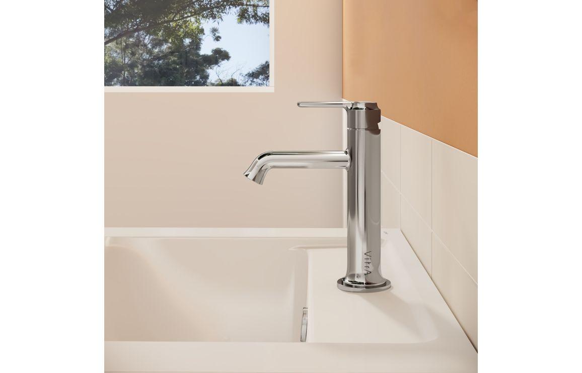 VitrA Origin Classic Basin Mixer (Top Handle): Brushed Gold, Chrome, Matt Black, Soft Copper