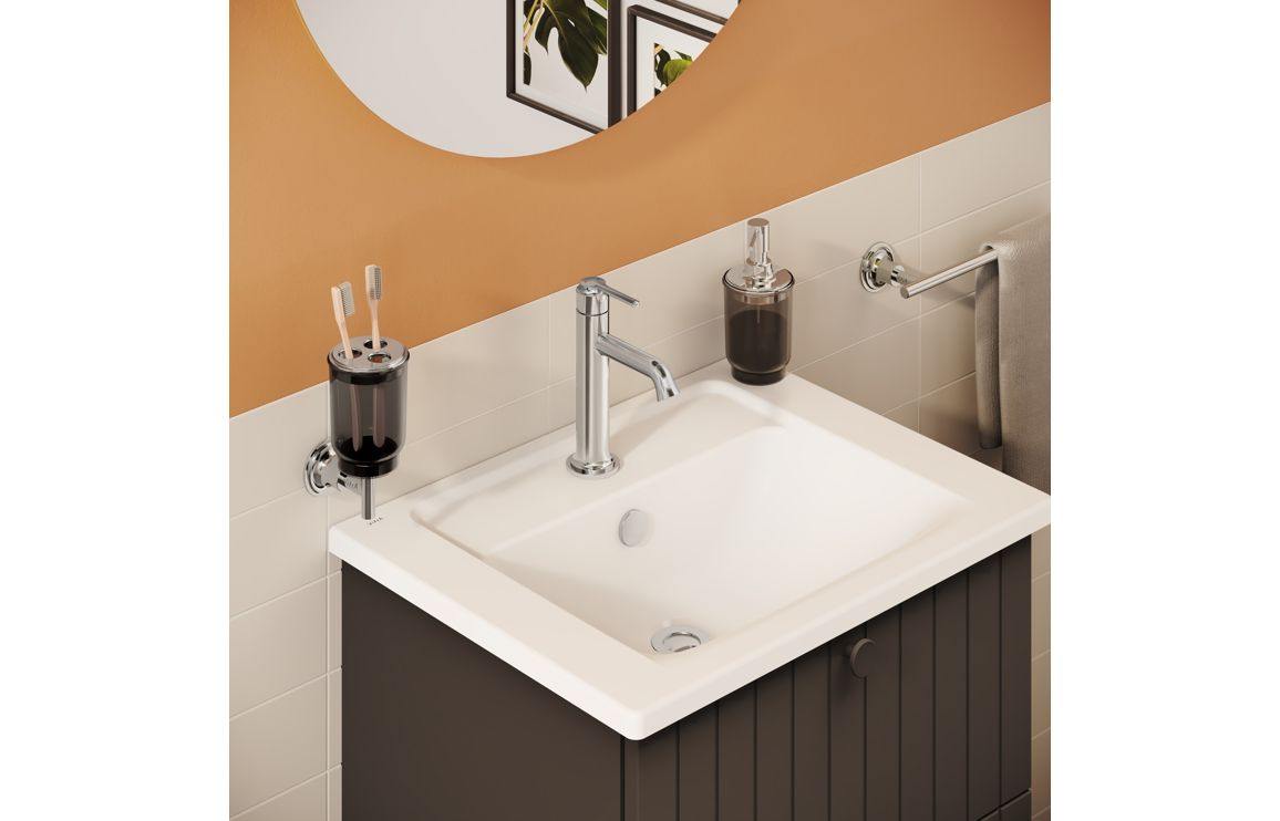 VitrA Origin Classic Basin Mixer (Top Handle): Brushed Gold, Chrome, Matt Black, Soft Copper
