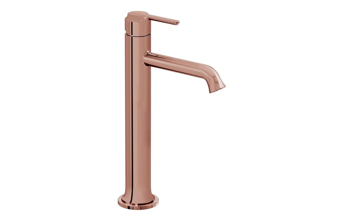 VitrA Origin Classic Tall Basin Mixer (Top Handle): Brushed Gold, Chrome, Matt Black, Soft Copper
