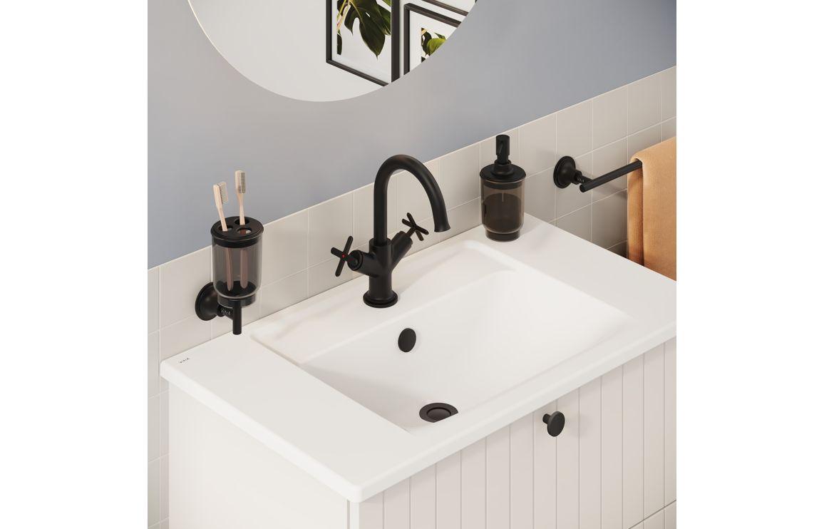 VitrA Origin Classic Basin Mixer (Cross Handles): Brushed Gold, Chrome, Matt Black, Soft Copper