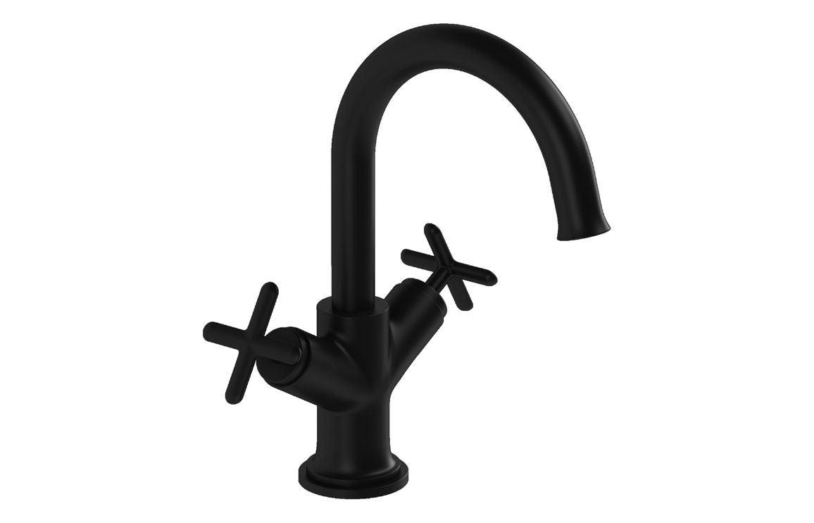 VitrA Origin Classic Basin Mixer (Cross Handles): Brushed Gold, Chrome, Matt Black, Soft Copper