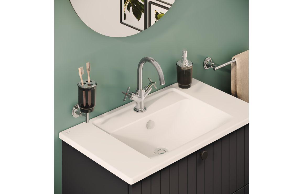 VitrA Origin Classic Basin Mixer (Cross Handles): Brushed Gold, Chrome, Matt Black, Soft Copper
