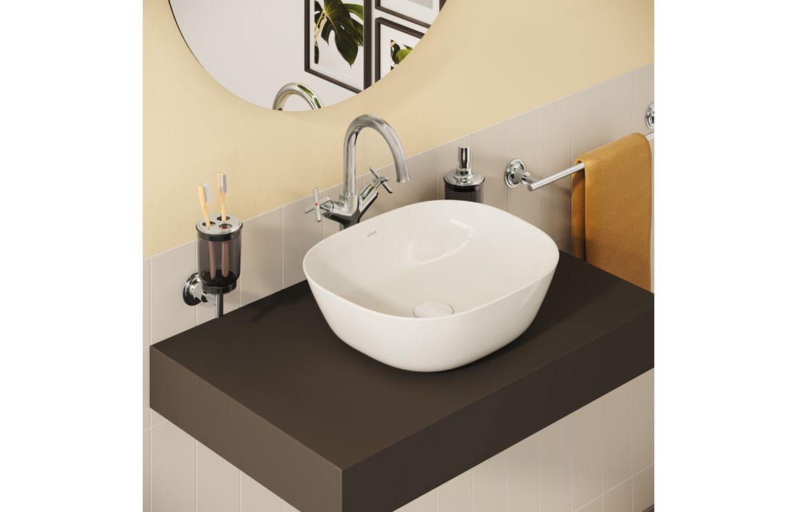 VitrA Origin Classic Tall Basin Mixer (Cross Handles): Brushed Gold, Chrome, Matt Black, Soft Copper