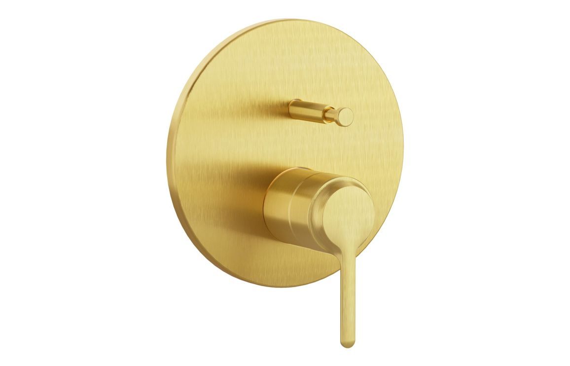 VitrA Origin Classic Integrated Bath Mixer Valve: Brushed Gold, Chrome, Matt Black, Soft Copper