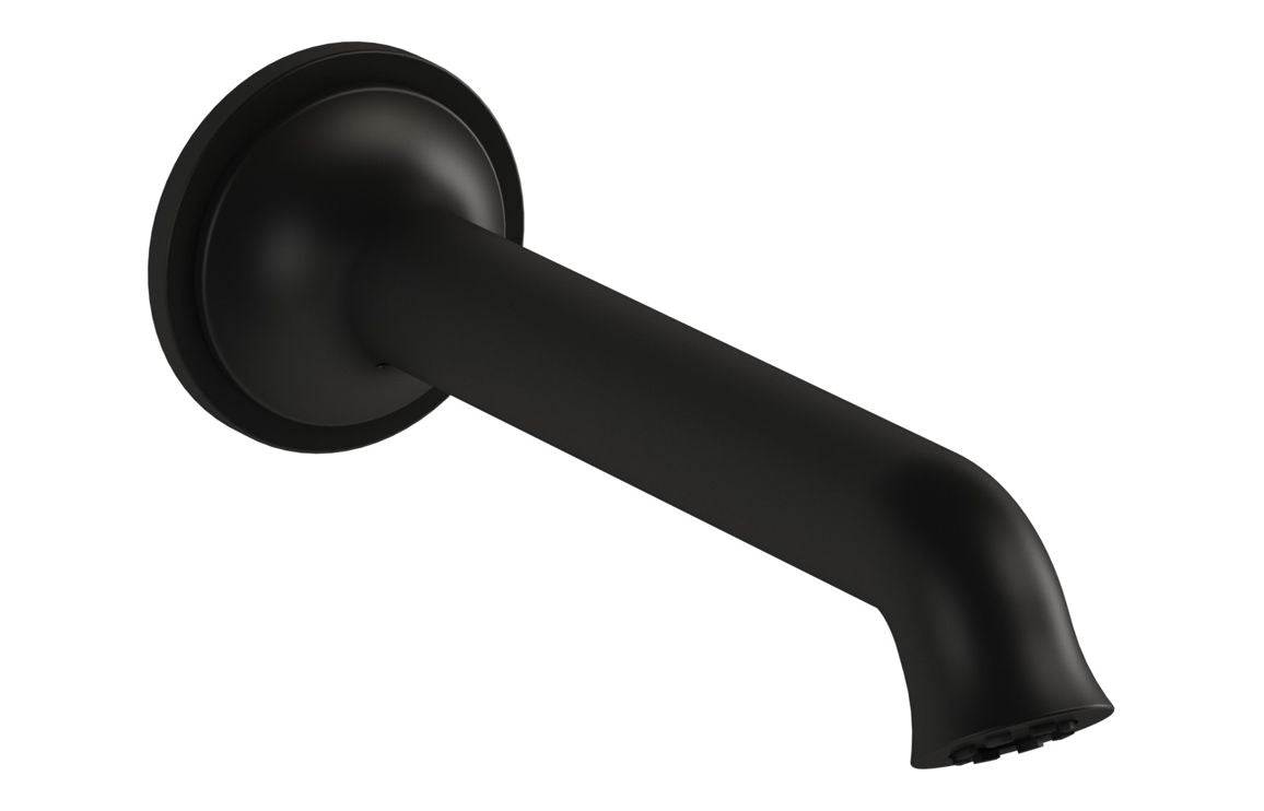 VitrA Origin Classic Wall Mounted Bath Spout: Brushed Gold, Chrome, Matt Black, Soft Copper
