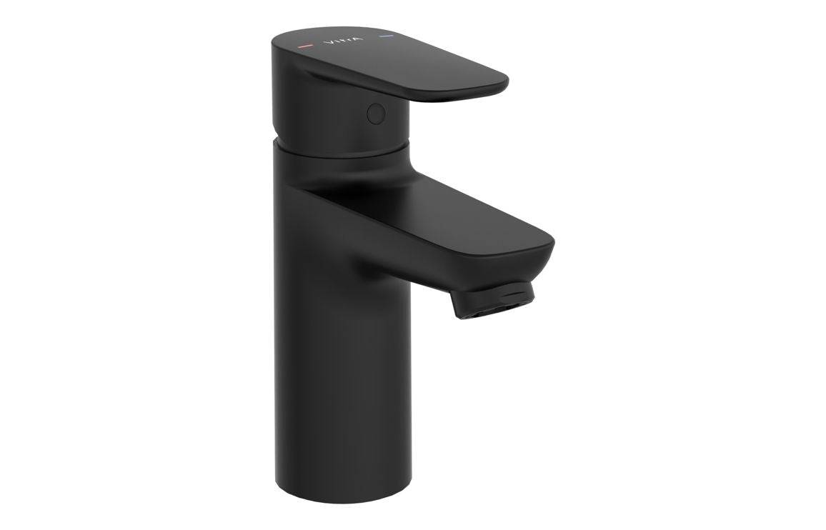 VitrA Flow Soft Basin Mixer: Chrome, Matt Black