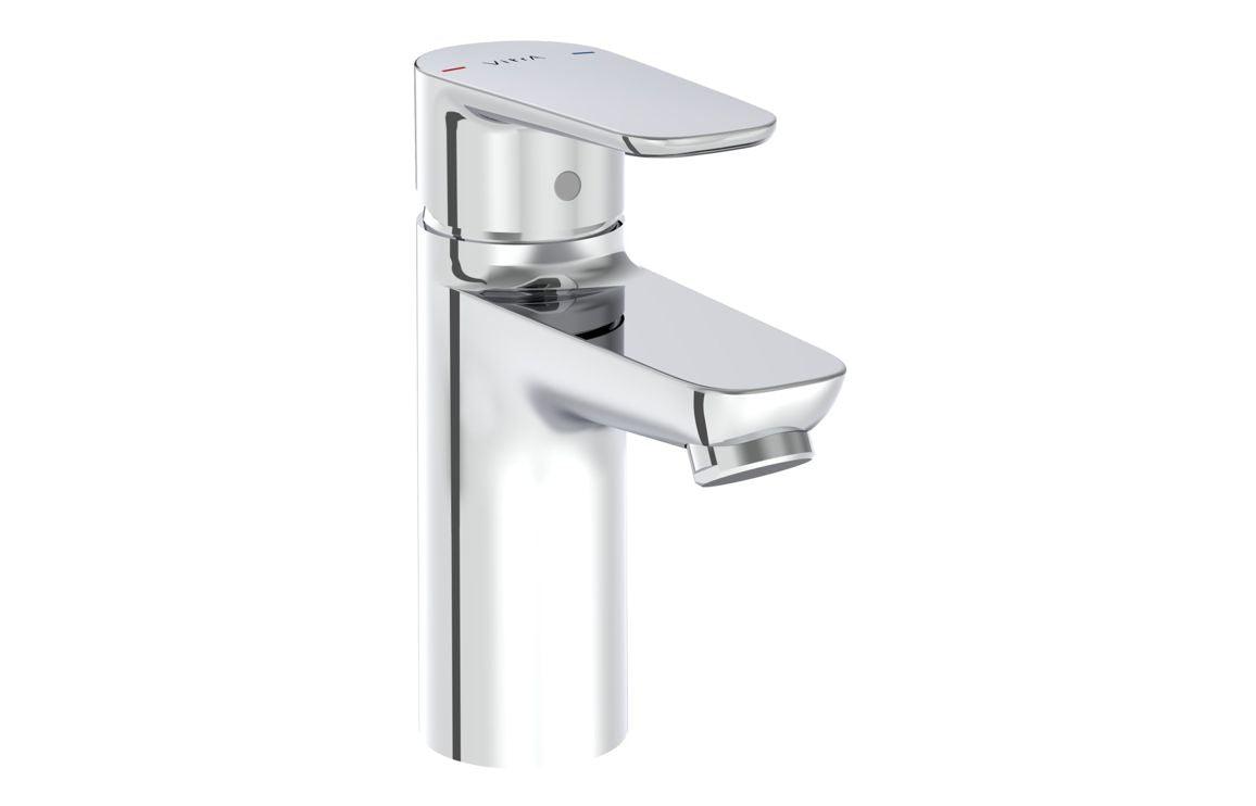 VitrA Flow Soft Basin Mixer: Chrome, Matt Black