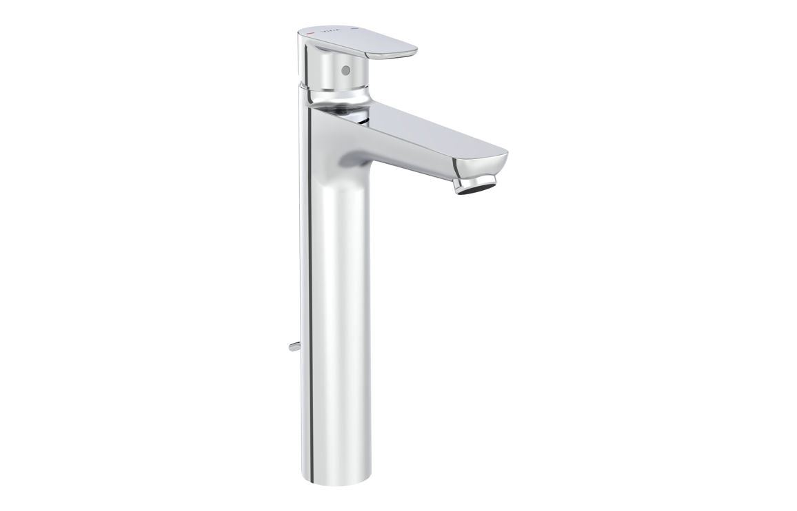 VitrA Flow Soft Tall Basin Mixer w/Waste Lever