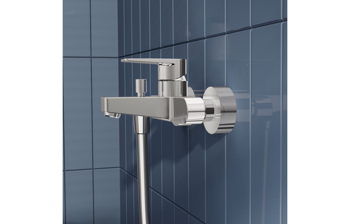 VitrA Flow Square Wall Mounted Bath/Shower Mixer