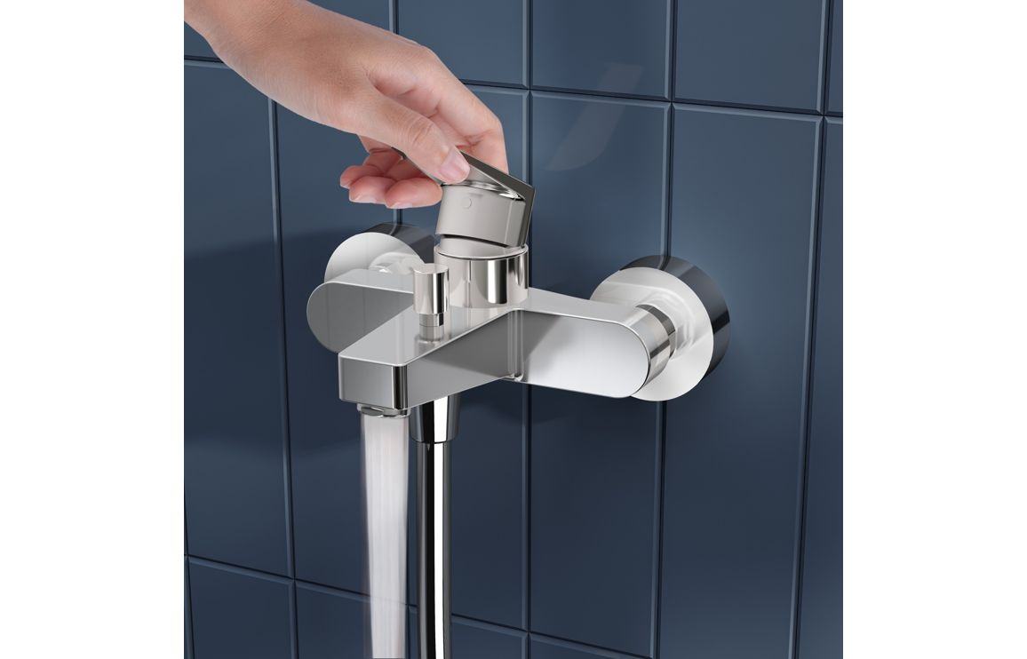 VitrA Flow Square Wall Mounted Bath/Shower Mixer