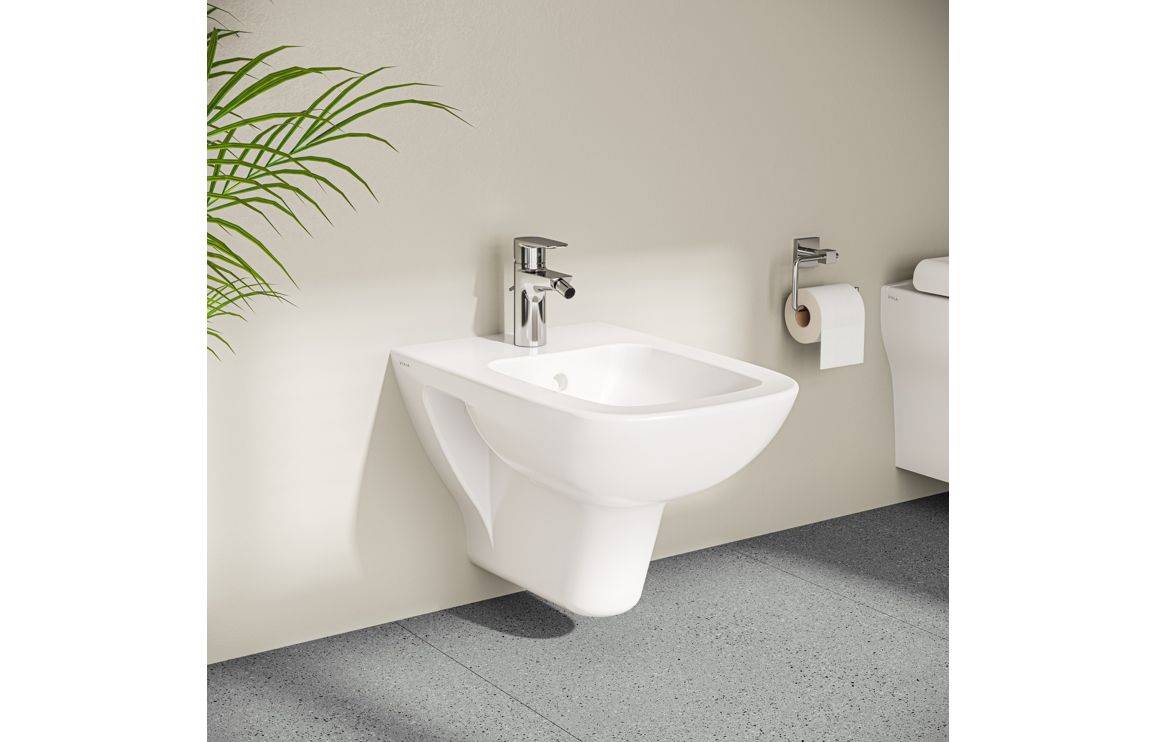 VitrA Flow Soft Bidet Mixer: Chrome, Matt Black