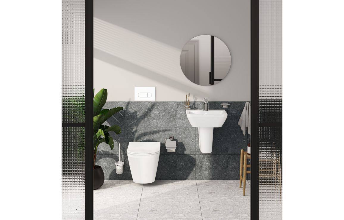 VitrA Integra Rimless Short Projection Wall Hung Pan Only - White