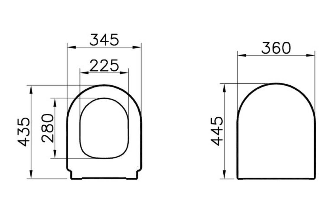 VitrA Integra Soft Close Toilet Seat - White