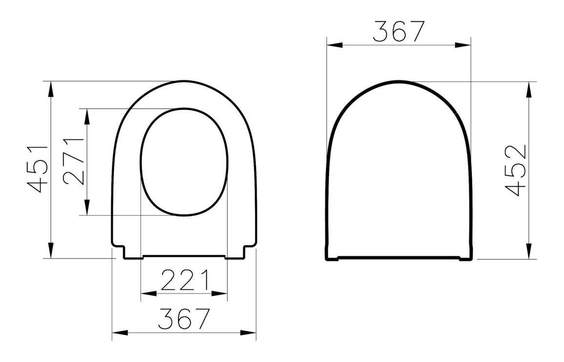 VitrA Sonic Flush Soft Close Slim Toilet Seat - White