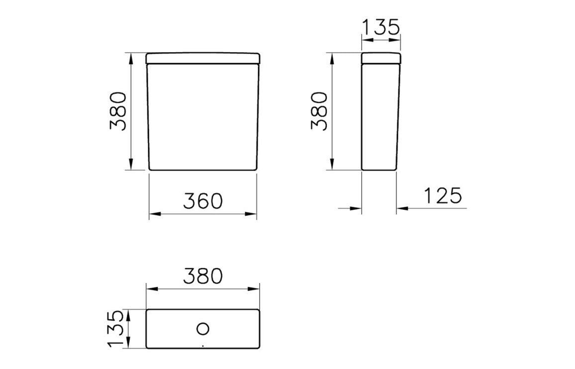VitrA Integra Close Coupled Cistern - White