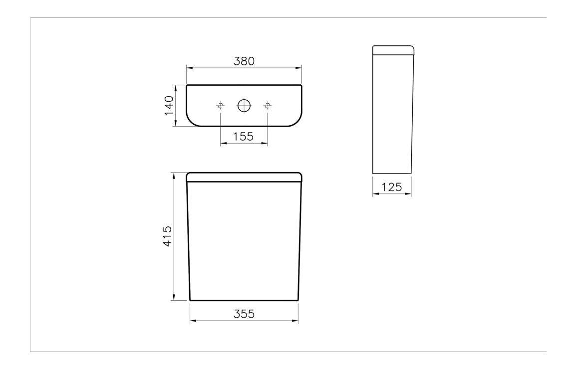 VitrA Zentrum Close Coupled Cistern - White