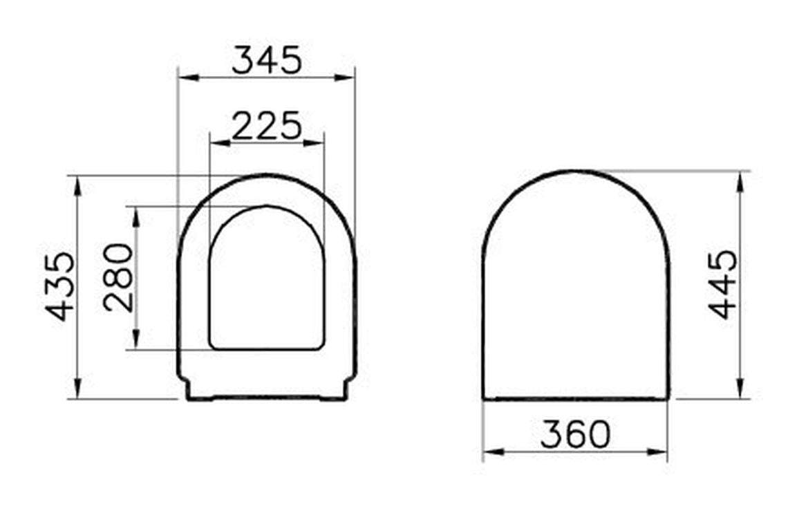 VitrA S50 Soft Close Toilet Seat - White