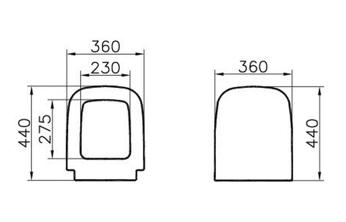 VitrA S20 Soft Close Toilet Seat Matt Stone Grey or White
