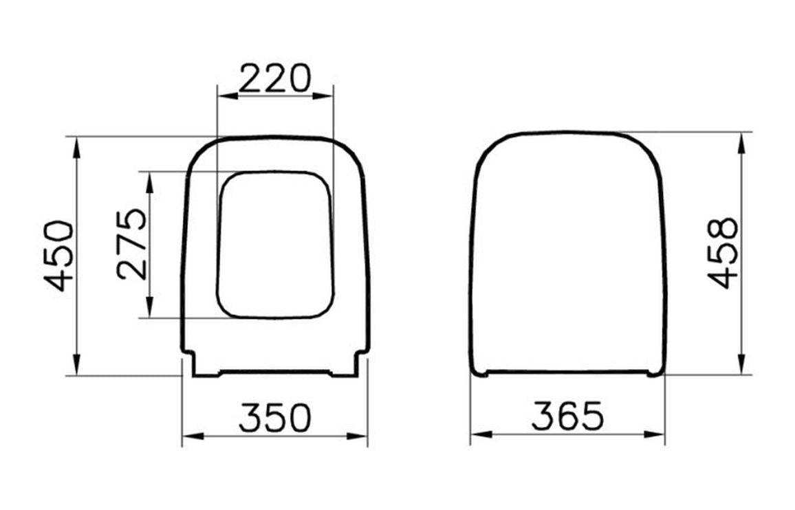 VitrA Integra Square Toilet Seat - White
