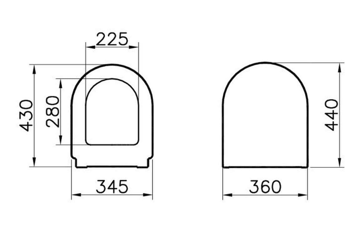 VitrA Zentrum Toilet Seat - White
