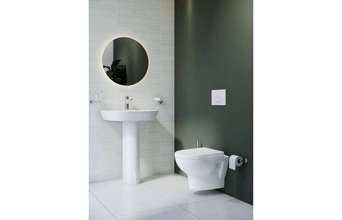 VitrA Zentrum 645x480mm 1TH Basin w/Overflow - White