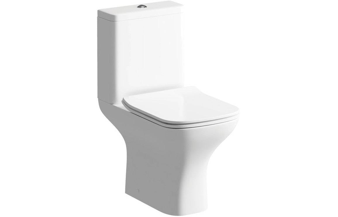 Cosmos 500mm Basin Unit & Rimless Close Coupled WC Pack - Matt Black