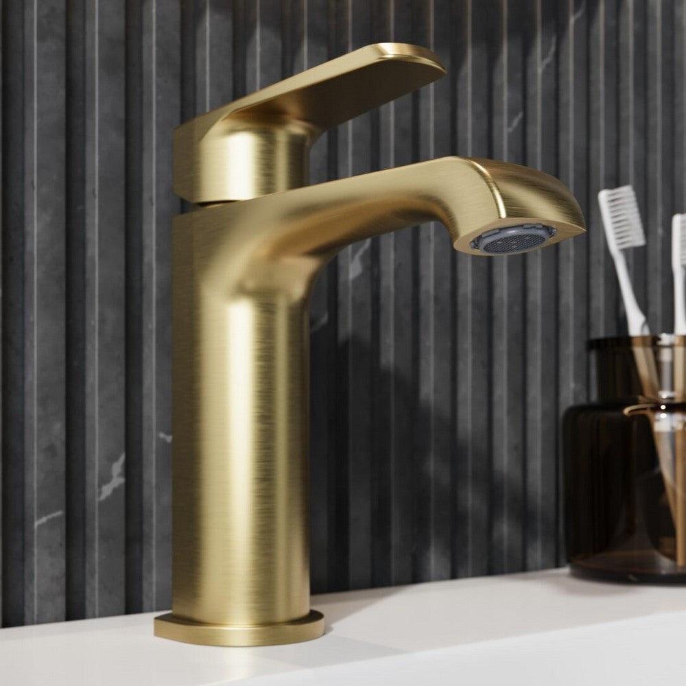 Montana Mini Mono Basin Mixer Brushed Brass