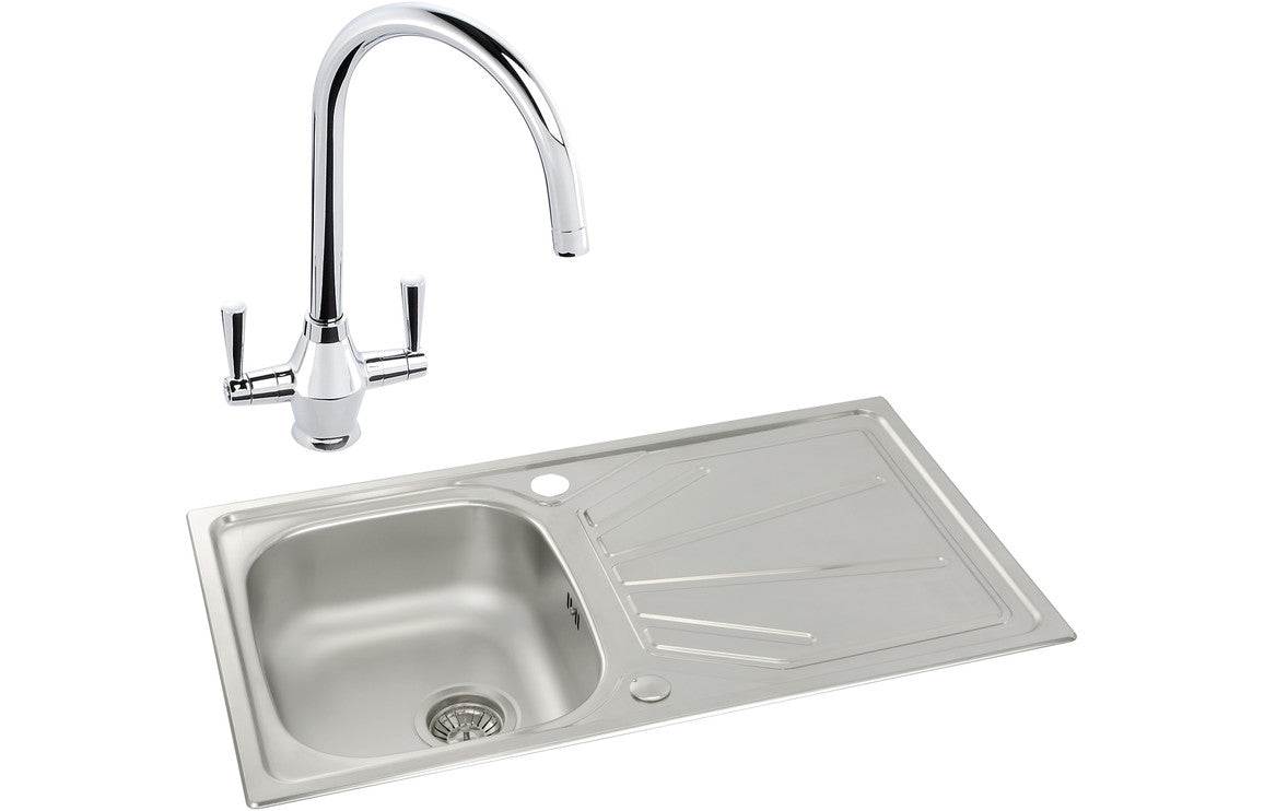 Abode Trydent 1B Inset St/Steel Sink & Astral Tap Pack