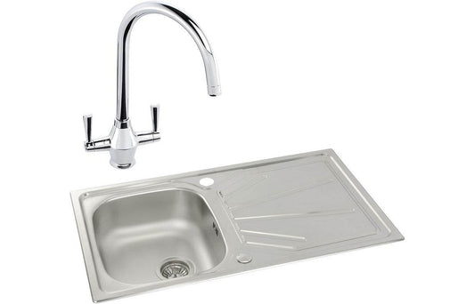Abode Trydent 1B Inset St/Steel Sink & Astral Tap Pack