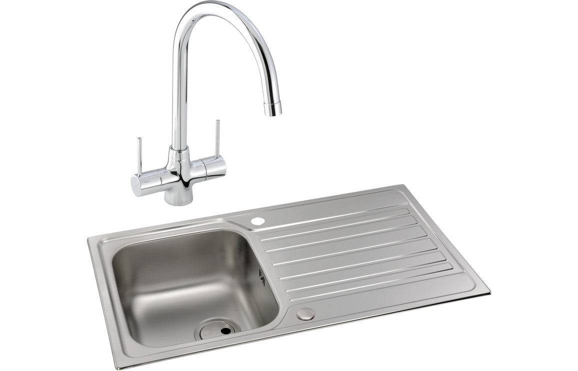 Abode Connekt 1B Inset St/Steel Sink & Nexa Tap Pack