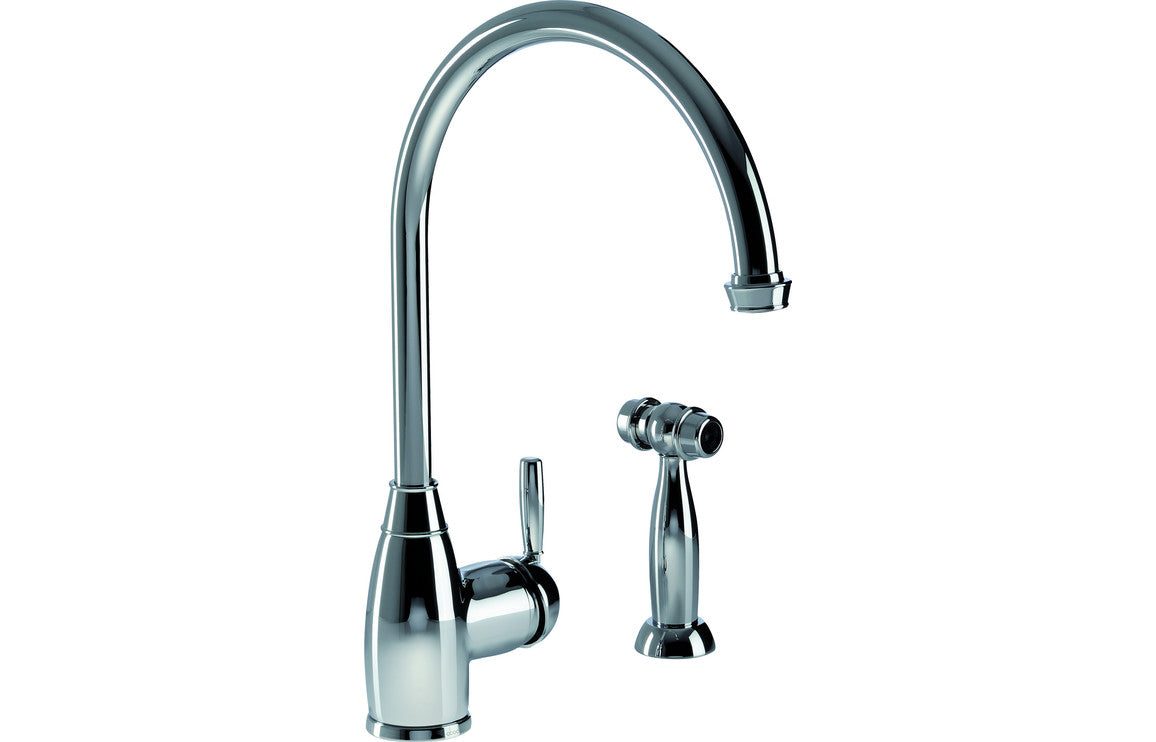 Abode Brompton Single Lever Mixer Tap w/Handspray - Chrome