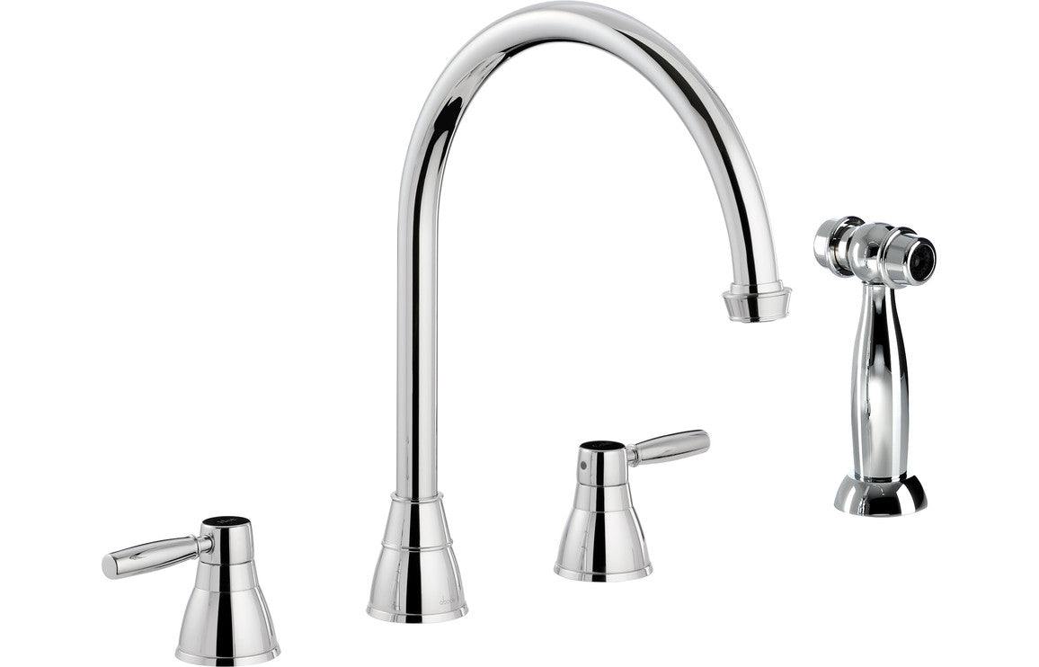 Abode Brompton 3 Part Mixer Tap w/Handspray - Chrome