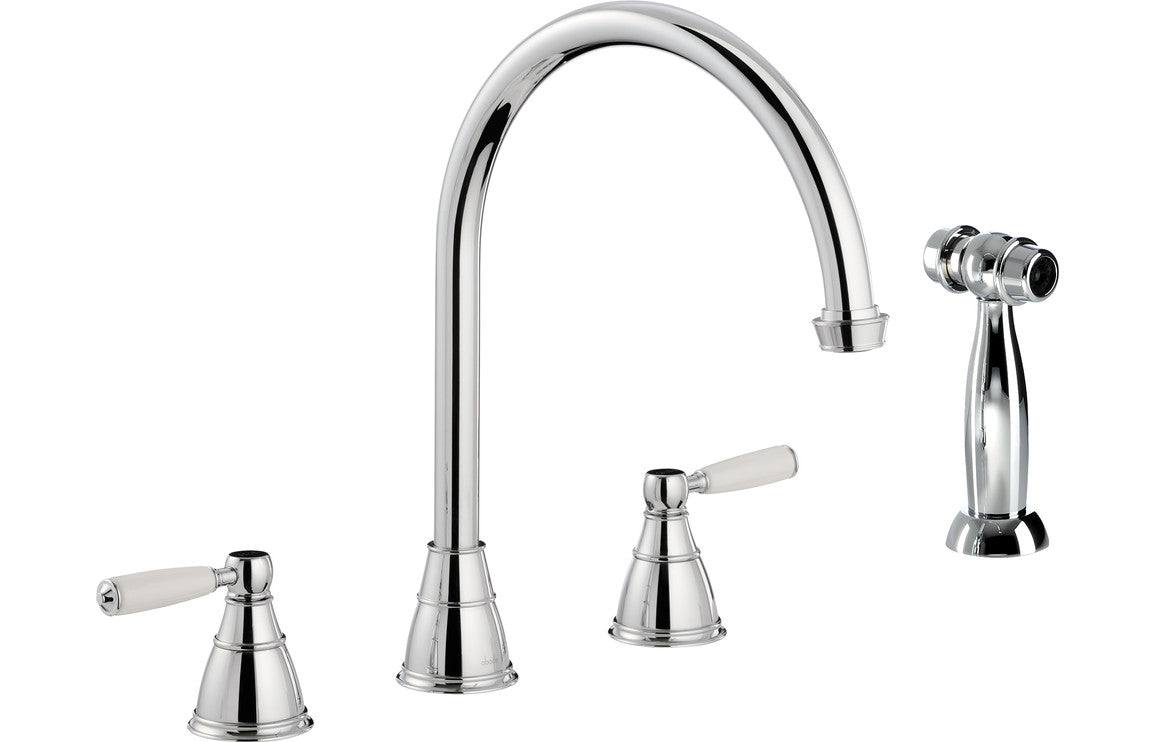 Abode Astbury 3 Part Mixer Tap w/Handspray - Chrome